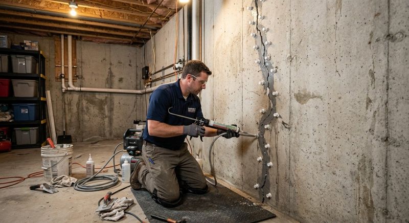 Basement Crack Repair in Waxhaw, NC
