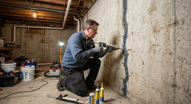 Basement Crack Repair in Waxhaw, NC