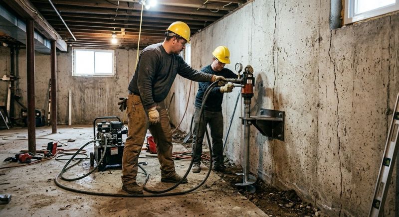 Basement Stabilization in Waxhaw, NC