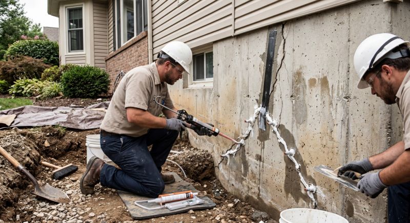 Cracked Foundation Repair in Waxhaw, NC