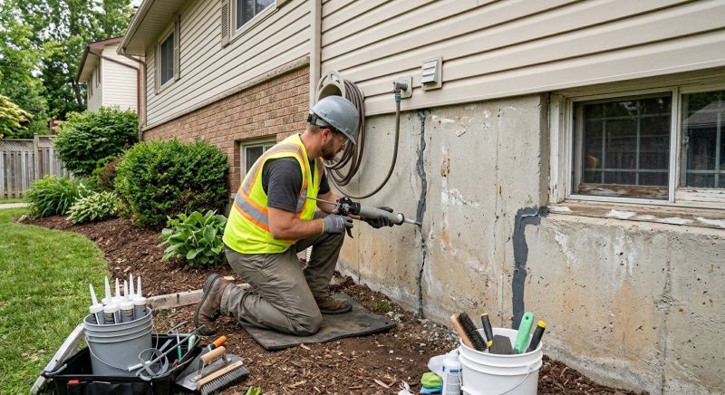 Foundation Crack Sealing in Waxhaw, NC