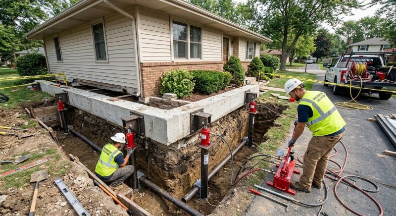 Foundation Jacking in Indian Trail, NC