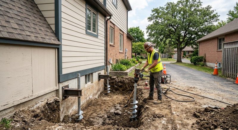 Helical Piers Installation in Waxhaw, NC