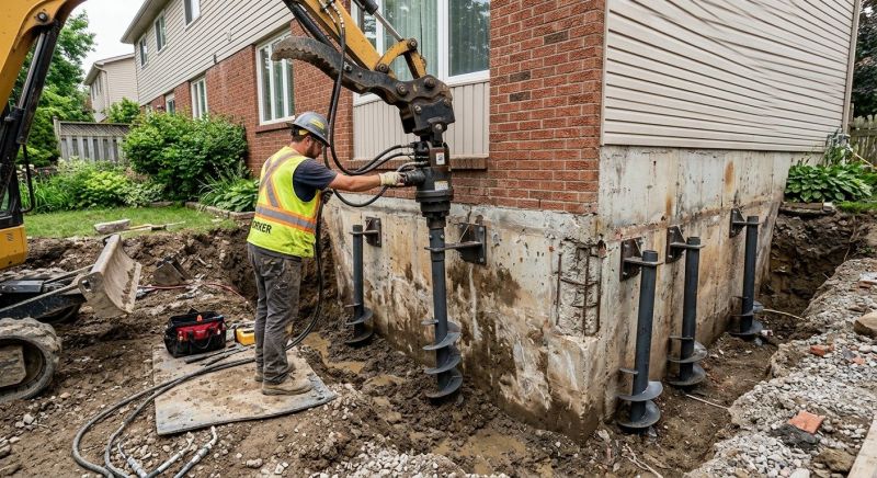 Helical Piers Installation in Waxhaw, NC