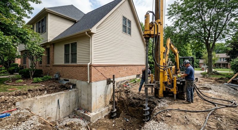 Helical Piers Installation in Waxhaw, NC