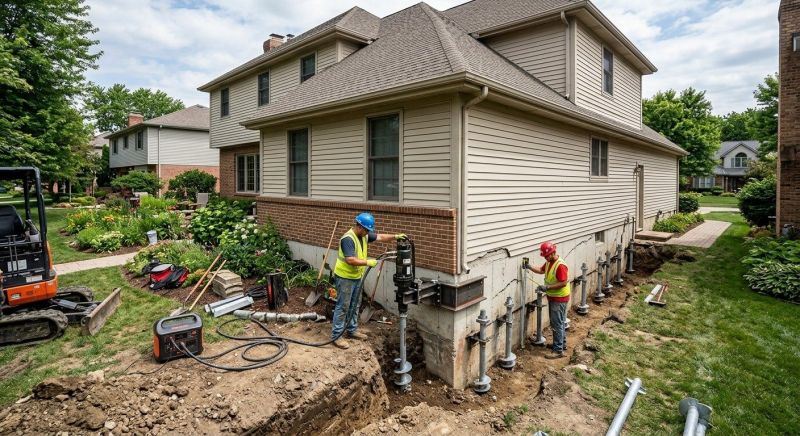 Helical Pile Installation in Waxhaw, NC