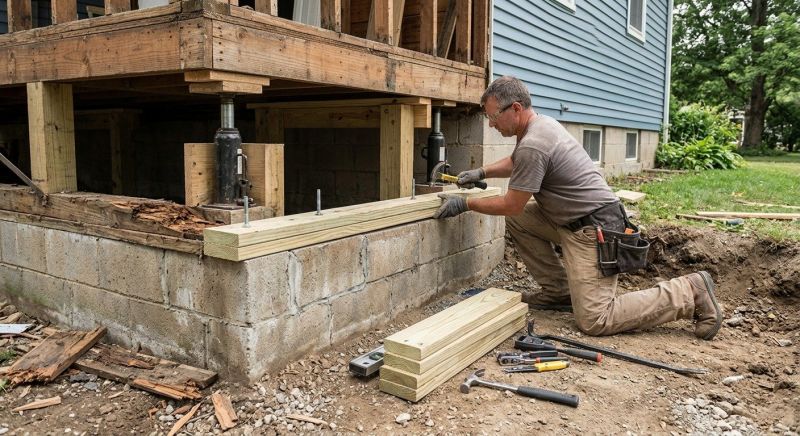 Sinking Foundation Repair in Fort Mill, SC