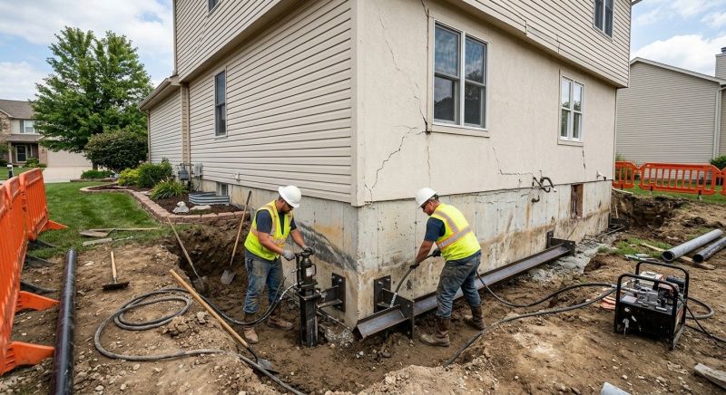 Sinking Foundation Repair in Midland, NC